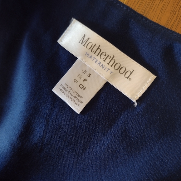 Maternity Bundle 2 Dresses Midi Length Blue Lace and Polka dot SZ Small - Picture 6 of 8